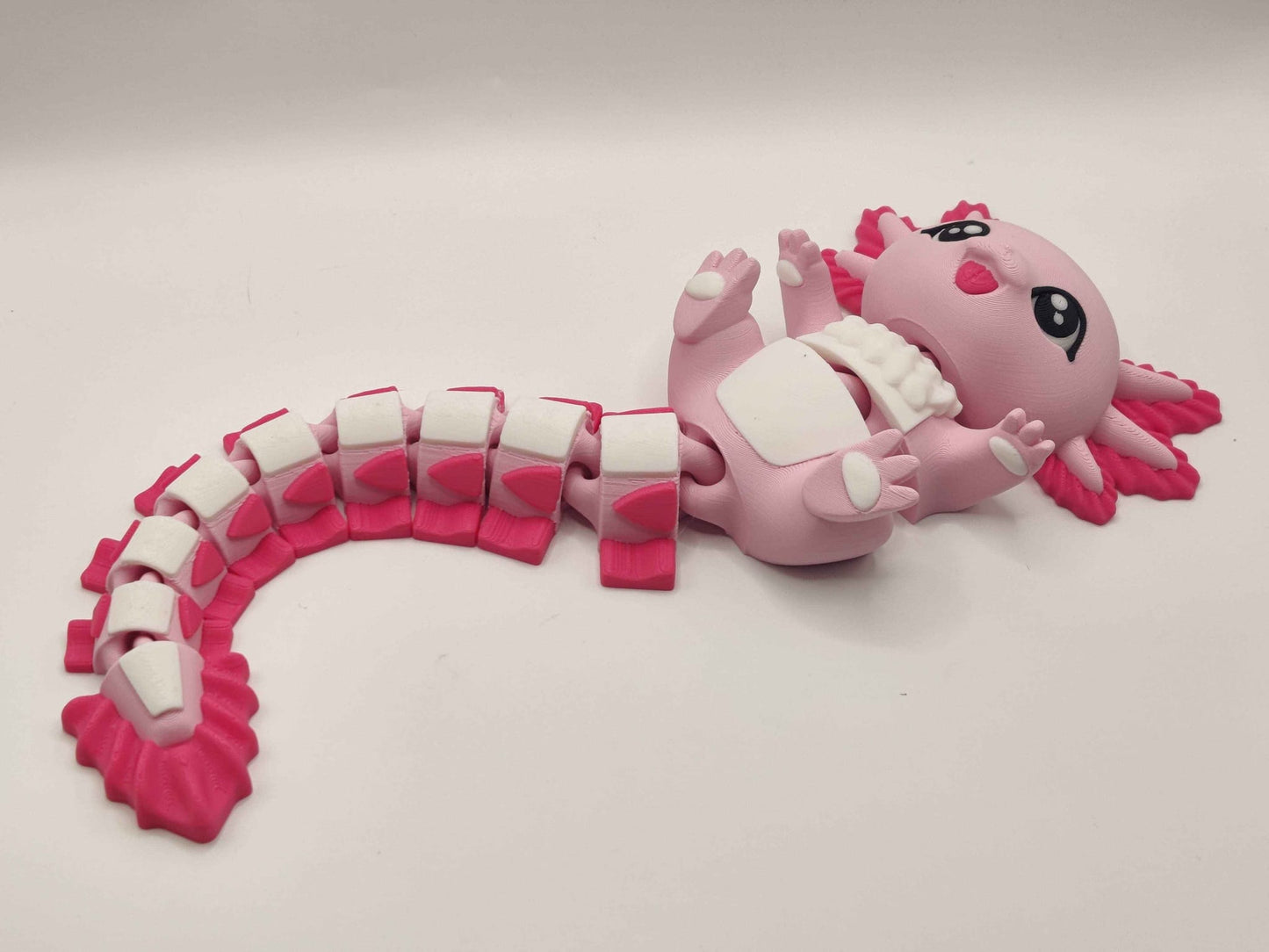 Axolotl Cuddler - 3D Printed Articulated Fidget - ToyForge 3D