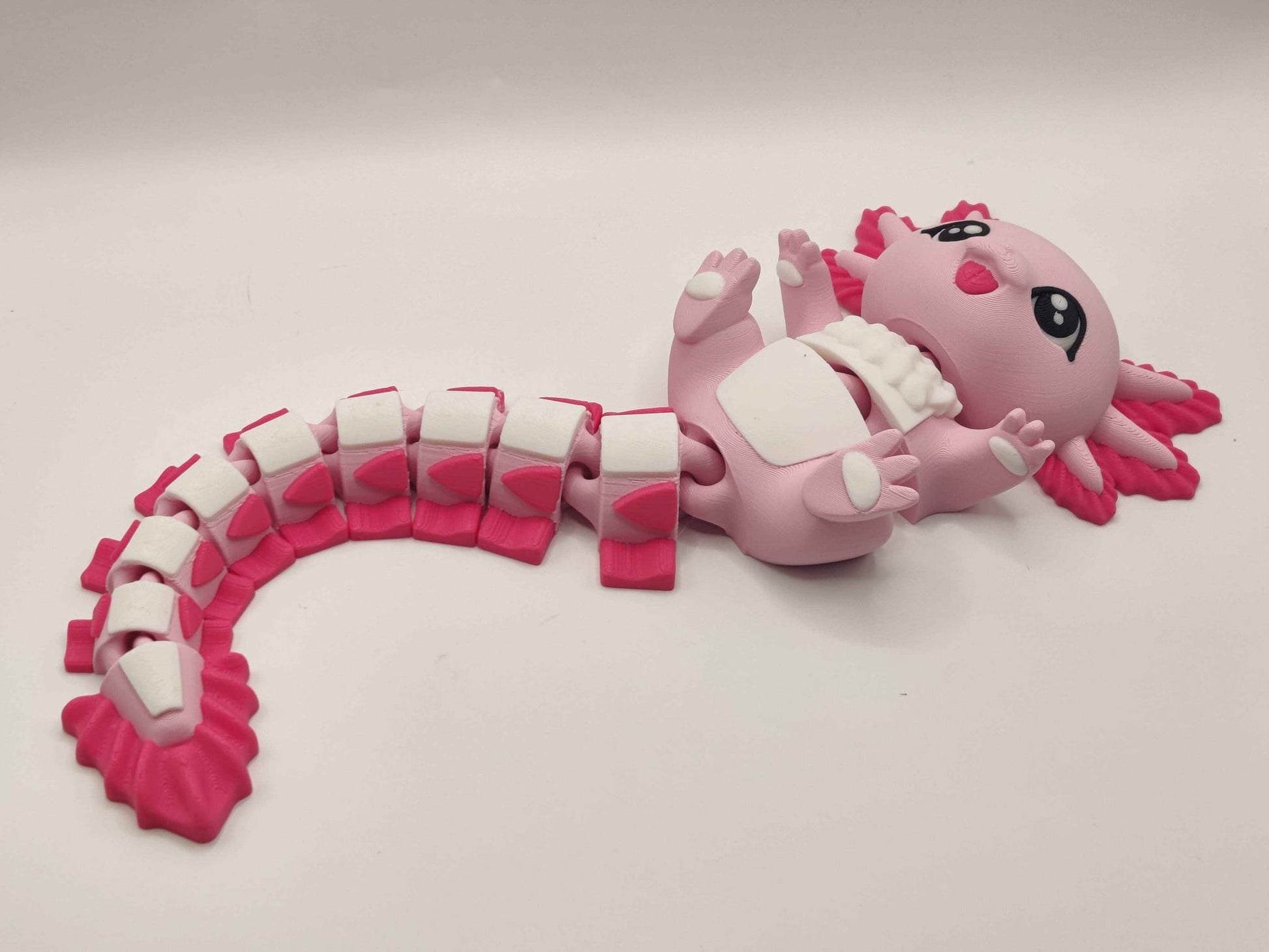 Axolotl Cuddler - 3D Printed Articulated Fidget - ToyForge 3D