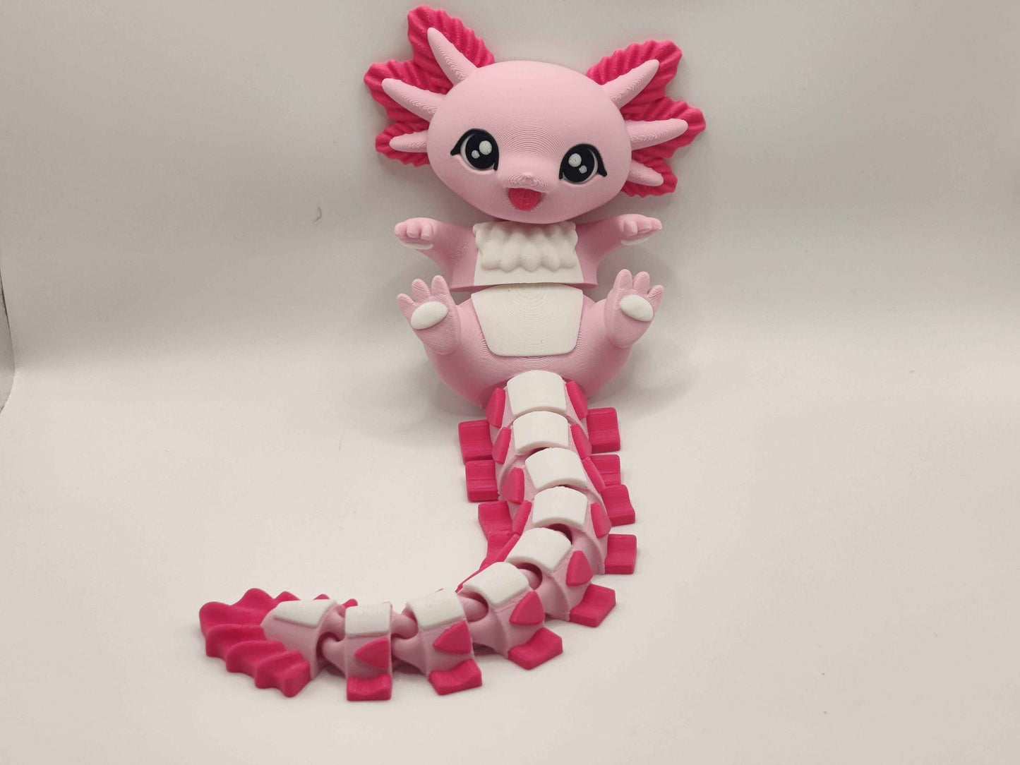 Axolotl Cuddler - 3D Printed Articulated Fidget - ToyForge 3D