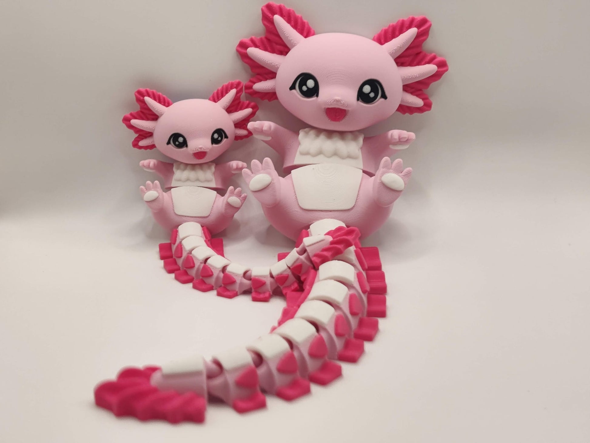 Axolotl Cuddler - 3D Printed Articulated Fidget - ToyForge 3D