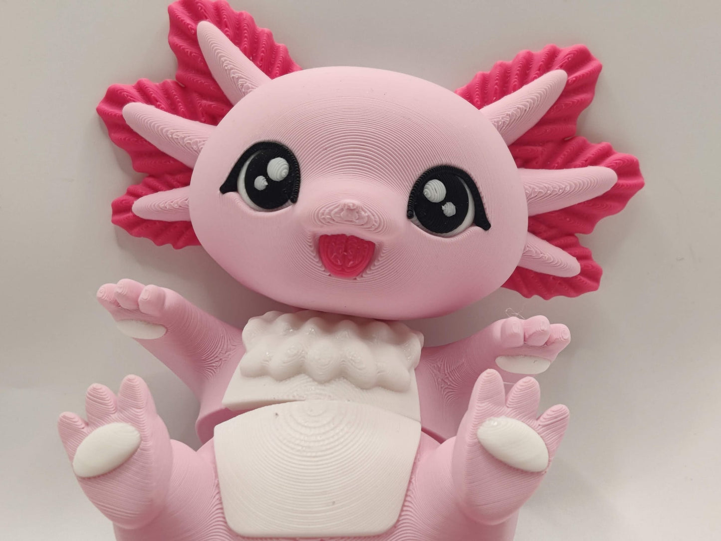 Axolotl Cuddler - 3D Printed Articulated Fidget - ToyForge 3D