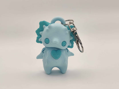 Axolotl Pixie Keychain - 3D Printed Fantasy Figurine - ToyForge 3D