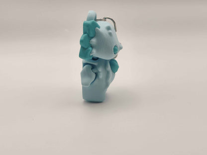 Axolotl Pixie Keychain - 3D Printed Fantasy Figurine - ToyForge 3D