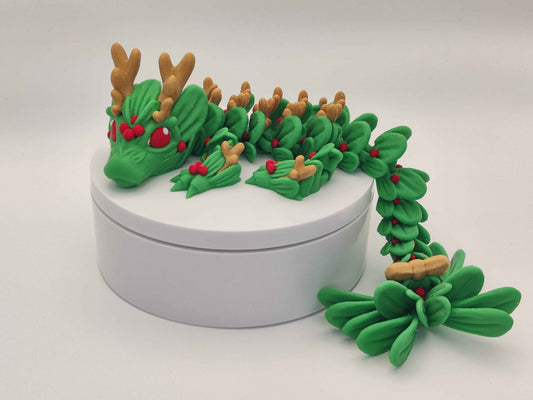 Baby Christmas Mistletoe Dragon - ToyForge 3D
