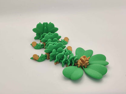 Baby Clover Spring Dragon – 3D Printed Articulating Fidget Toy - ToyForge 3D