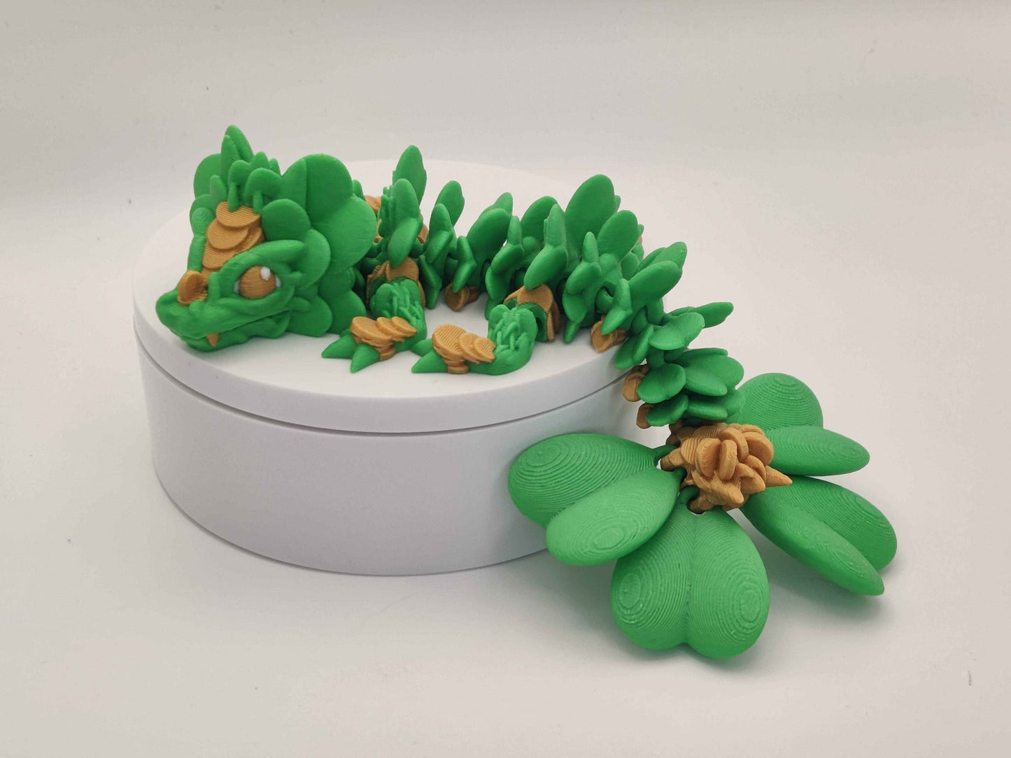 Baby Clover Spring Dragon – 3D Printed Articulating Fidget Toy - ToyForge 3D