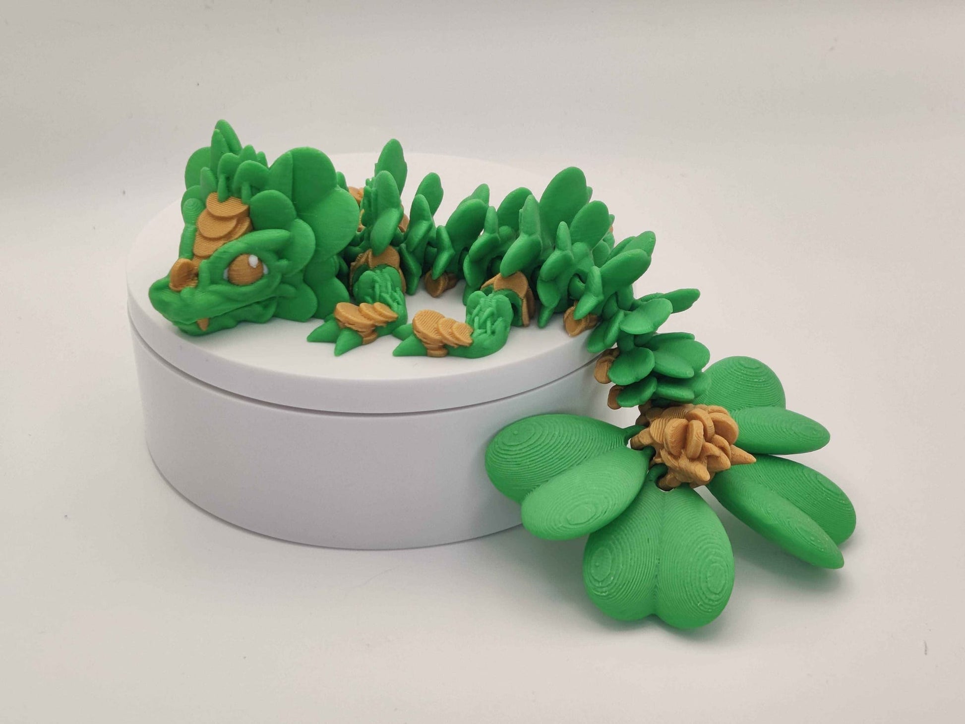 Baby Clover Spring Dragon – 3D Printed Articulating Fidget Toy - ToyForge 3D