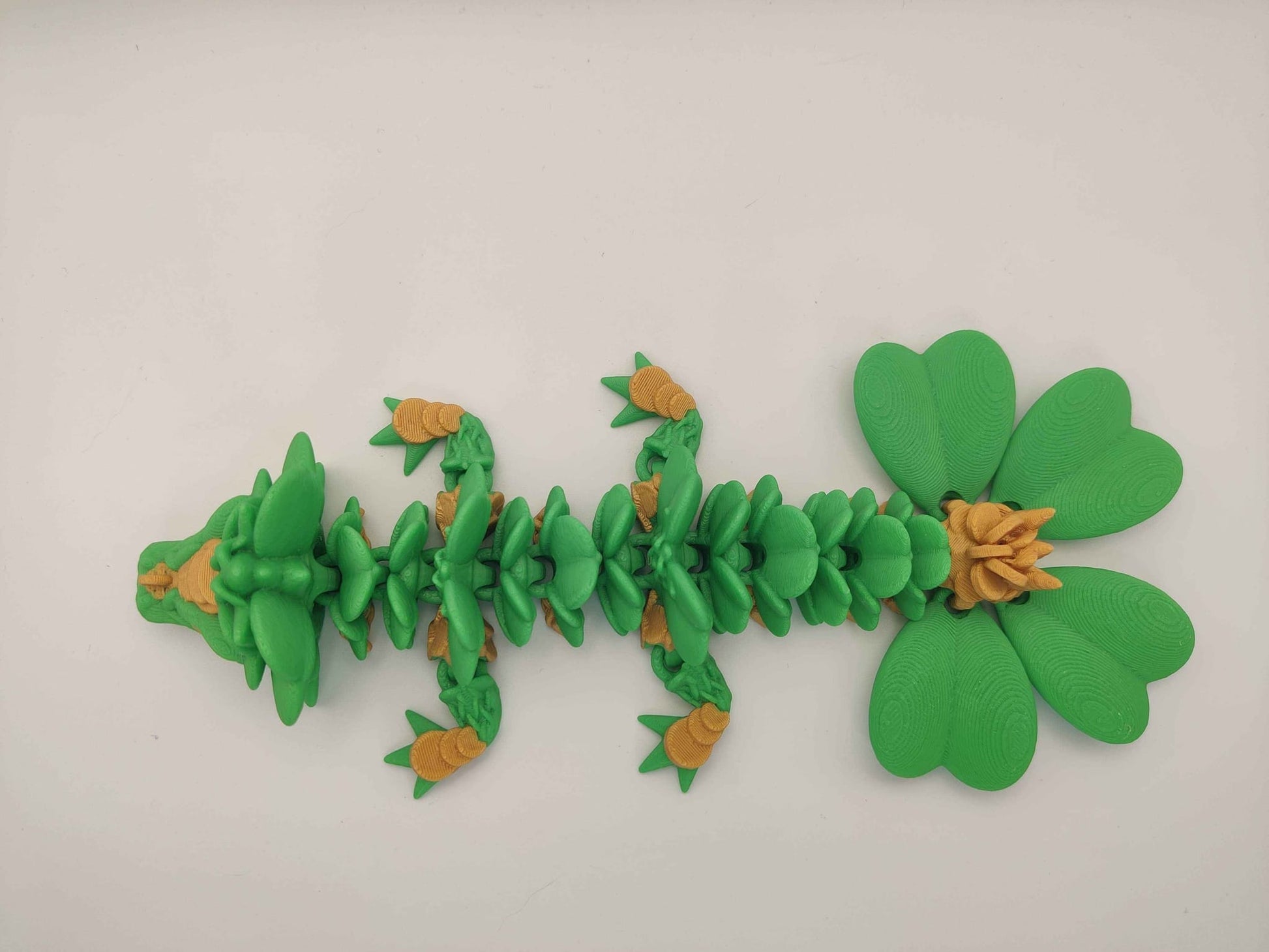 Baby Clover Spring Dragon – 3D Printed Articulating Fidget Toy - ToyForge 3D