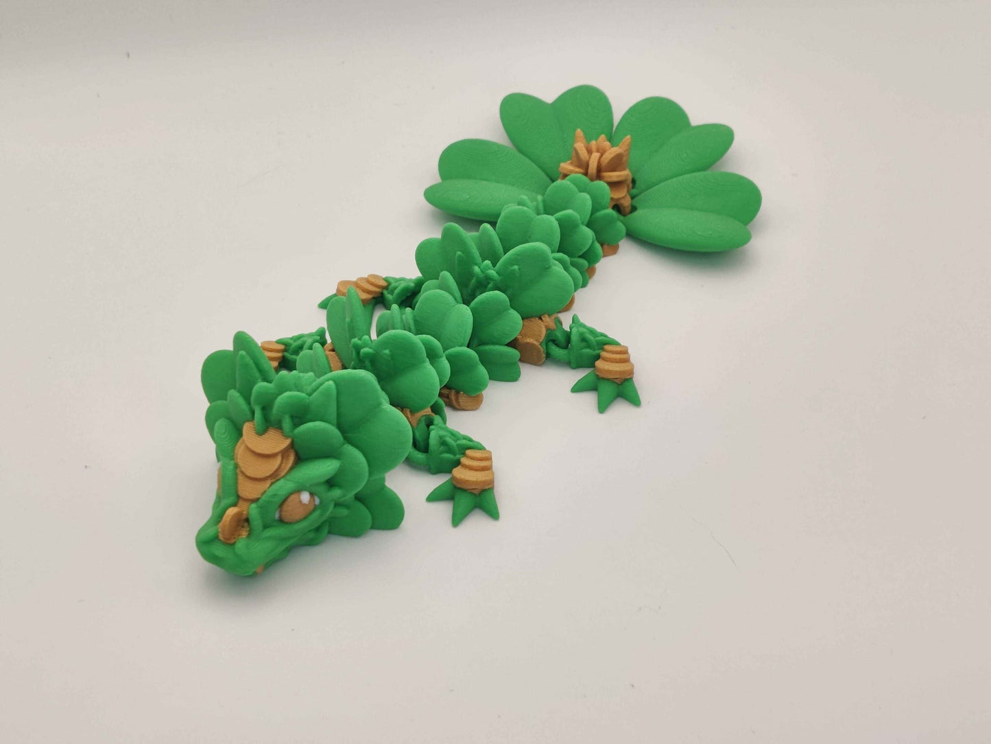 Baby Clover Spring Dragon – 3D Printed Articulating Fidget Toy - ToyForge 3D