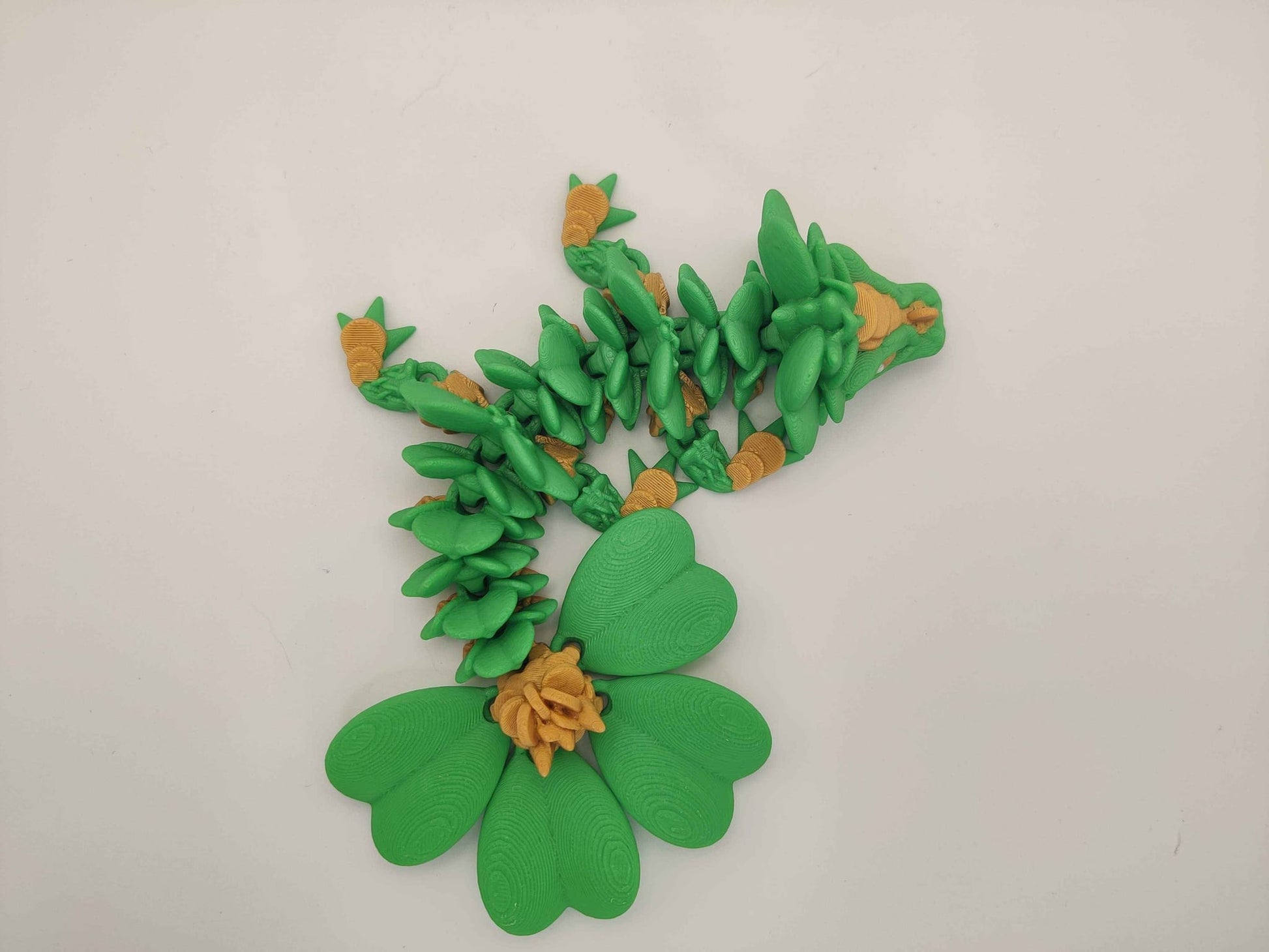 Baby Clover Spring Dragon – 3D Printed Articulating Fidget Toy - ToyForge 3D