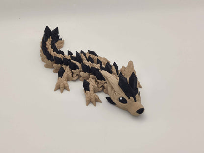 Baby Crystal Wolf Dragon Figure - ToyForge 3D