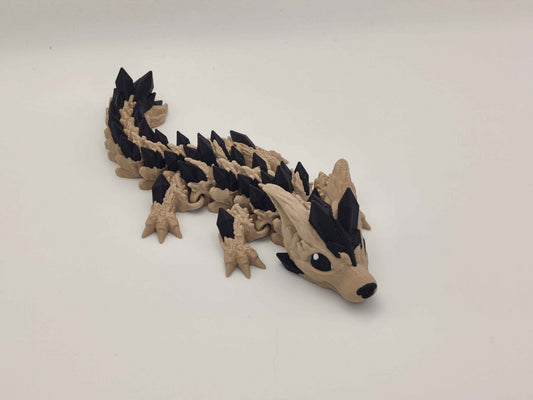 Baby Crystal Wolf Dragon Figure - ToyForge 3D