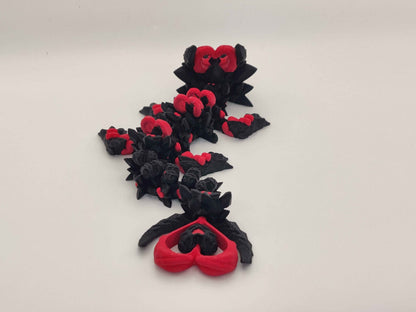 Baby Dark Heart Dragon Figure - ToyForge 3D