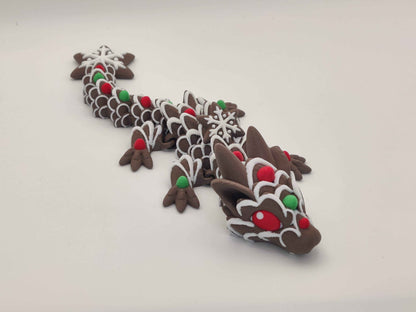 Baby Gingerbread Cookie Dragon Figure - ToyForge 3D