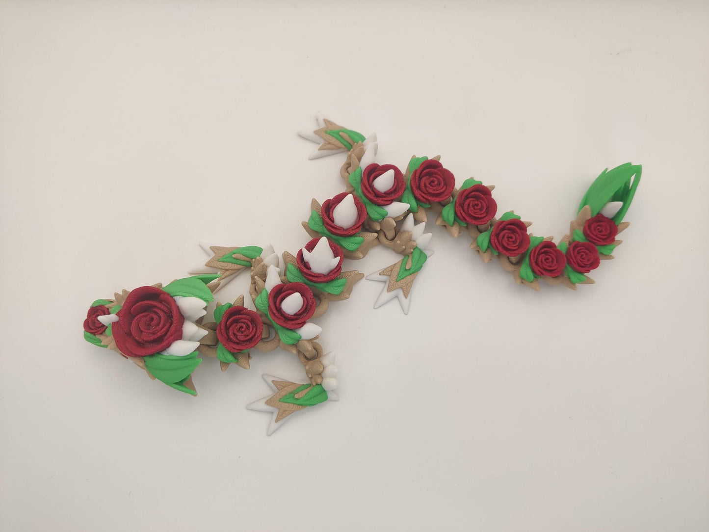 Baby Rose Dragon Figure (Red, Yellow, Blue, or Black Roses) - ToyForge 3D