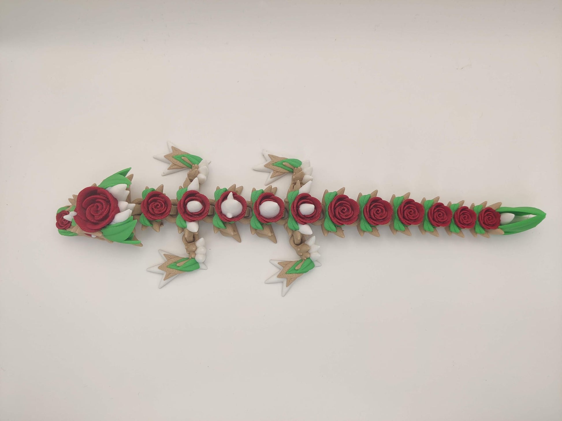 Baby Rose Dragon Figure (Red, Yellow, Blue, or Black Roses) - ToyForge 3D