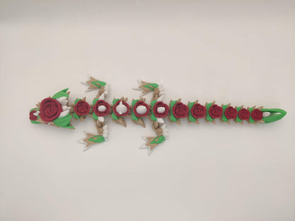 Baby Rose Dragon Figure (Red, Yellow, Blue, or Black Roses) - ToyForge 3D