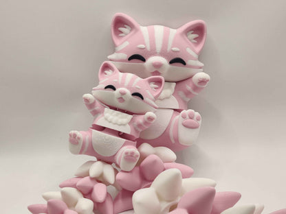Cat Cuddler - 3D Printed Articulated Fidget - ToyForge 3D