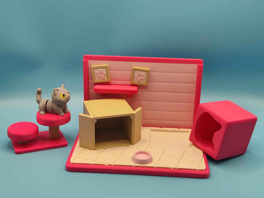 Cat Playset for Imaginative Fun - ToyForge 3D
