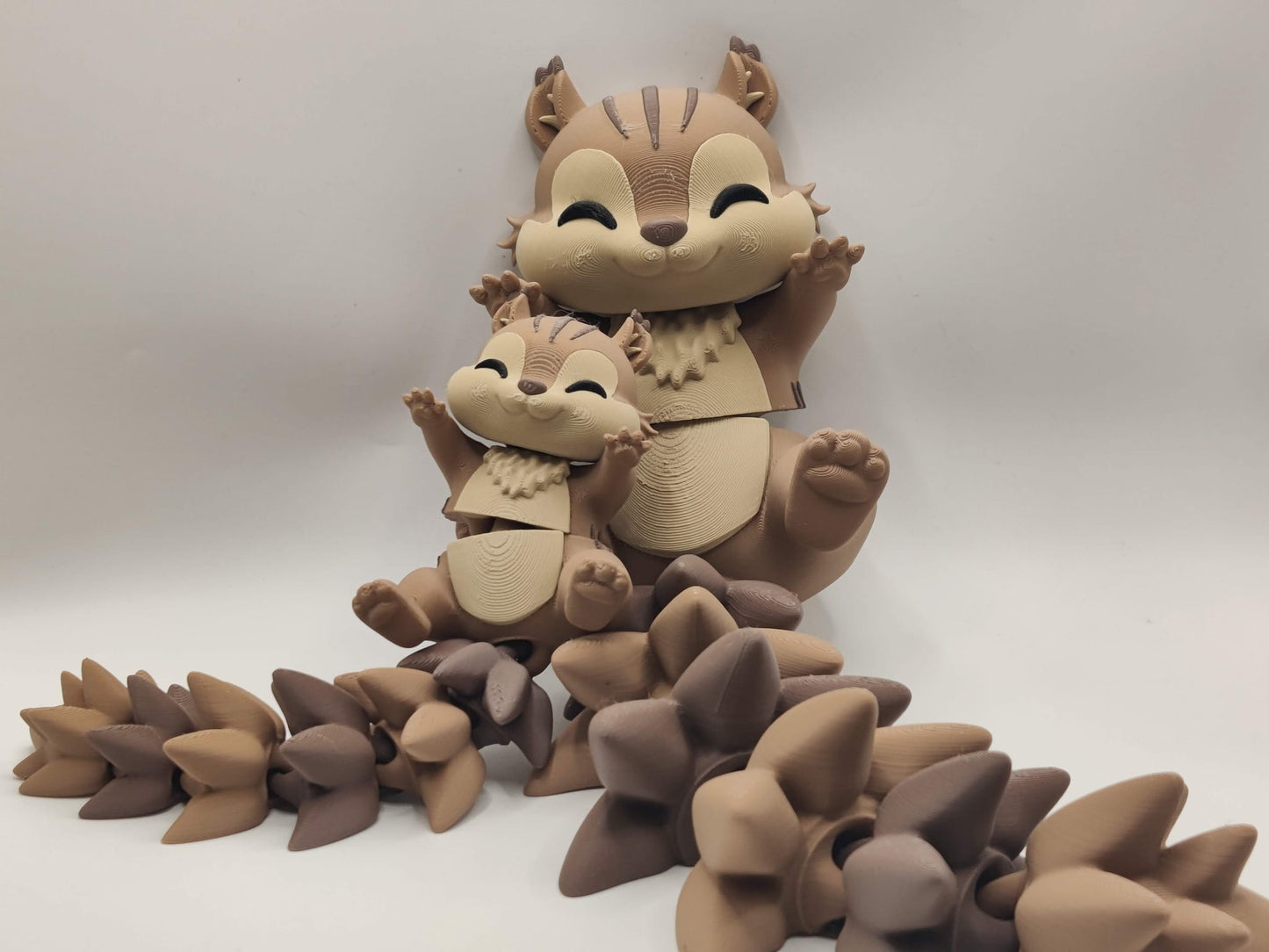 Chipmunk Cuddler - 3D Printed Articulated Fidget - ToyForge 3D