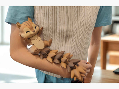Chipmunk Cuddler - 3D Printed Articulated Fidget - ToyForge 3D
