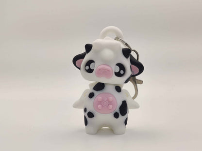 Cow Pixie Keychain - 3D Printed Fantasy Figurine - ToyForge 3D