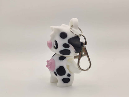 Cow Pixie Keychain - 3D Printed Fantasy Figurine - ToyForge 3D