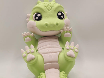 Crocodile Cuddler - 3D Printed Articulated Fidget - ToyForge 3D