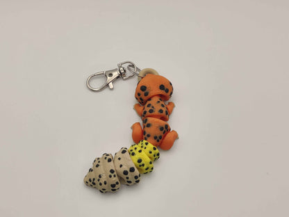 Cute 3D Printed Gecko Keychain – Lizard Reptile Charm - ToyForge 3D