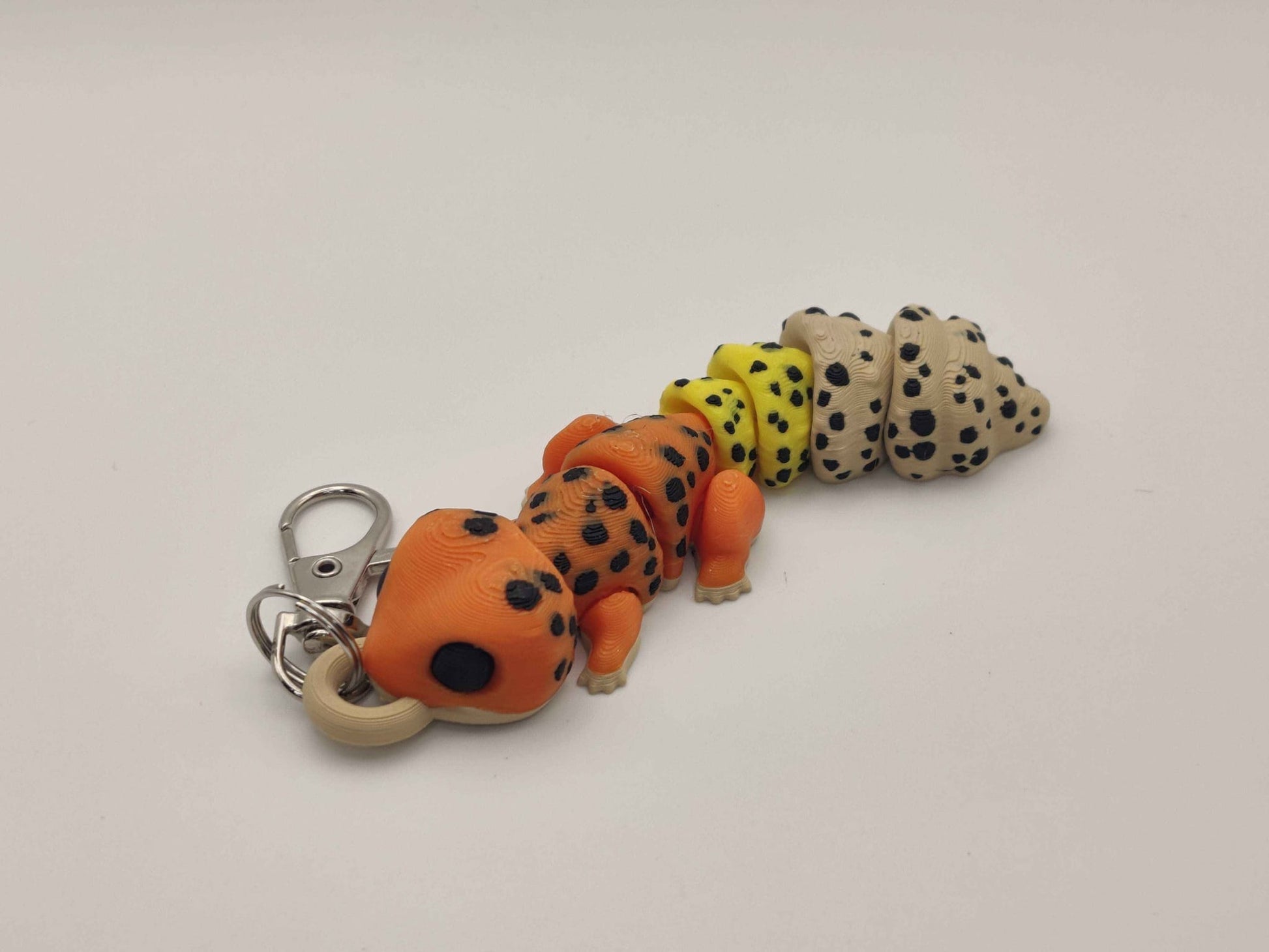 Cute 3D Printed Gecko Keychain – Lizard Reptile Charm - ToyForge 3D