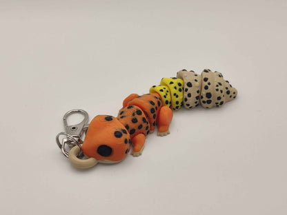 Cute 3D Printed Gecko Keychain – Lizard Reptile Charm - ToyForge 3D