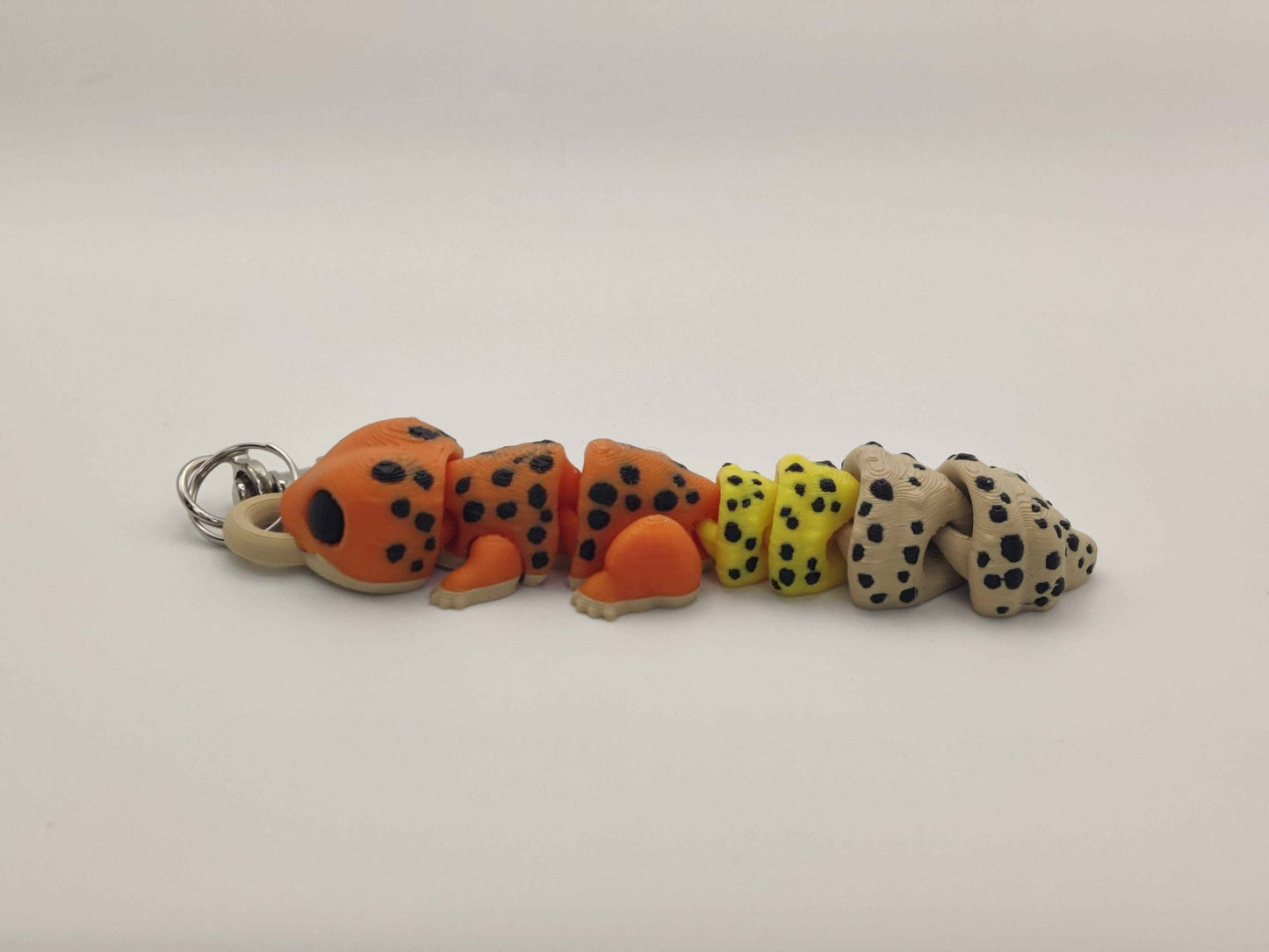 Cute 3D Printed Gecko Keychain – Lizard Reptile Charm - ToyForge 3D