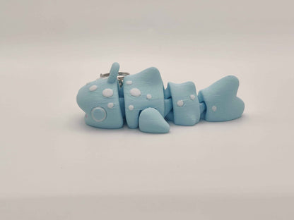 Cute 3D Printed Whale Shark Keychain – Ocean Animal Keyring – Marine Life Gift – Kawaii Shark Charm – Aquarium Lover Accessory - ToyForge 3D