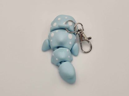 Cute 3D Printed Whale Shark Keychain – Ocean Animal Keyring – Marine Life Gift – Kawaii Shark Charm – Aquarium Lover Accessory - ToyForge 3D