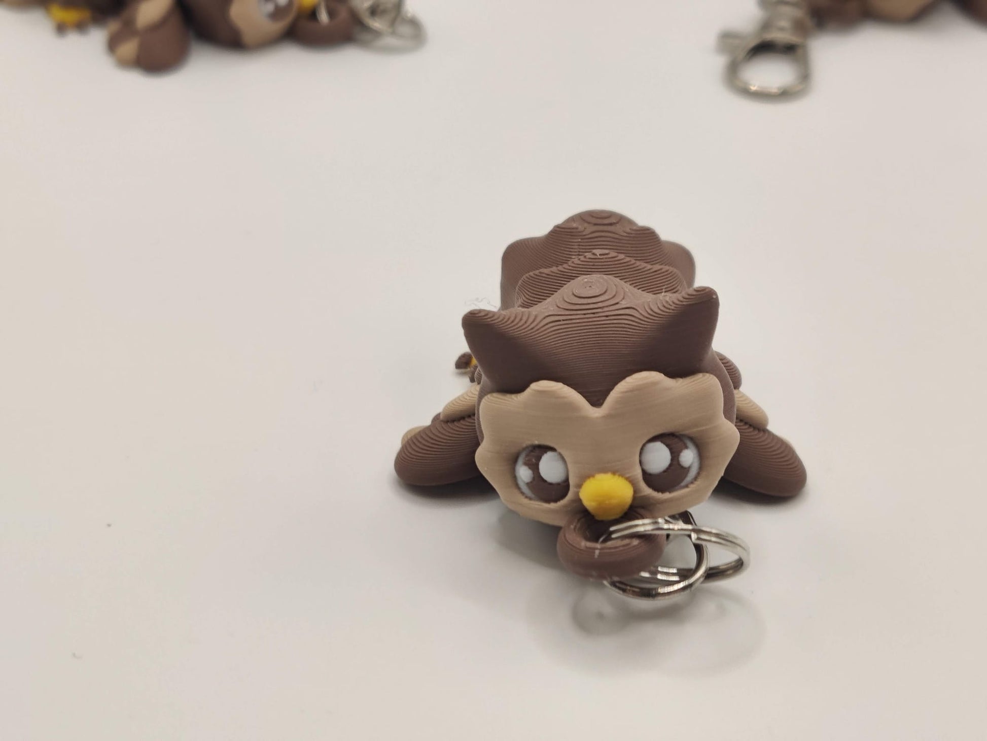 Cute Owl Keychain | 3D Printed Bird Keychain | Mini Owl Charm | Backpack & Gift Accessory - ToyForge 3D