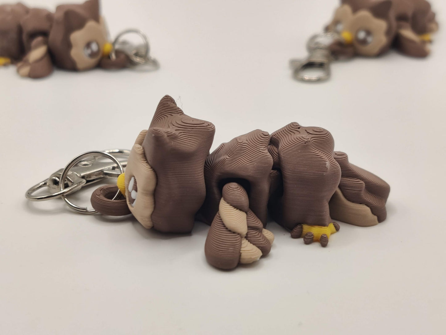 Cute Owl Keychain | 3D Printed Bird Keychain | Mini Owl Charm | Backpack & Gift Accessory - ToyForge 3D