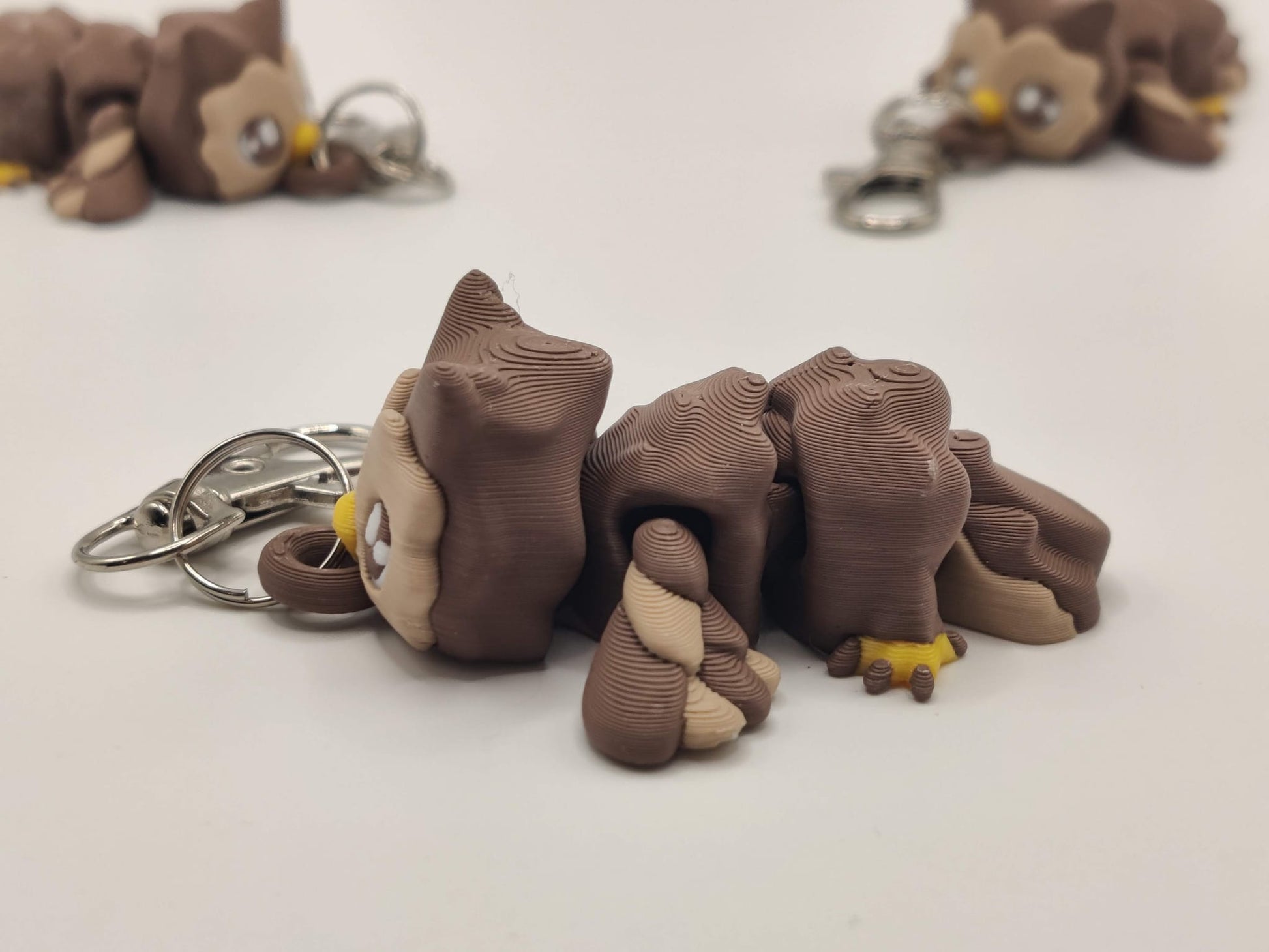 Cute Owl Keychain | 3D Printed Bird Keychain | Mini Owl Charm | Backpack & Gift Accessory - ToyForge 3D