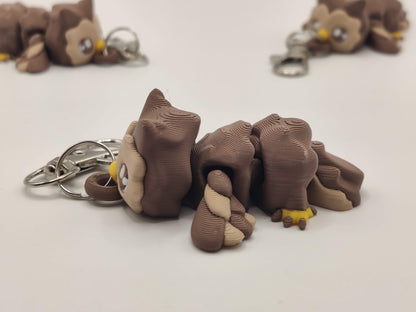 Cute Owl Keychain | 3D Printed Bird Keychain | Mini Owl Charm | Backpack & Gift Accessory - ToyForge 3D
