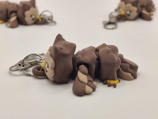 Cute Owl Keychain | 3D Printed Bird Keychain | Mini Owl Charm | Backpack & Gift Accessory - ToyForge 3D
