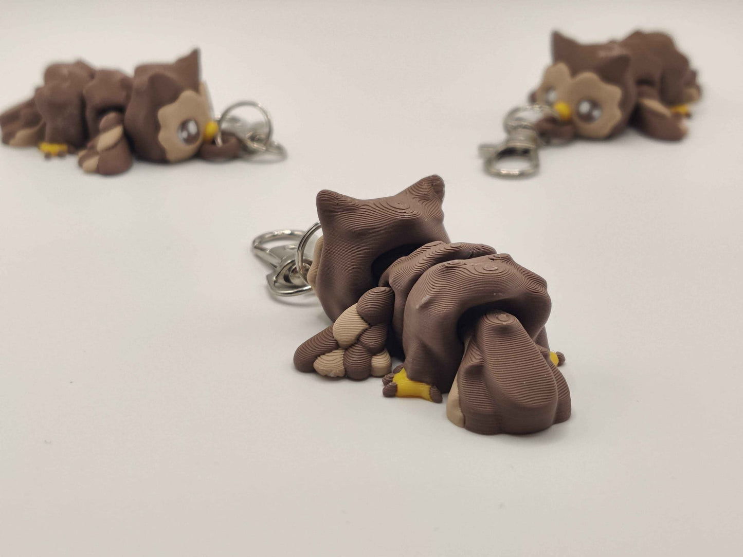 Cute Owl Keychain | 3D Printed Bird Keychain | Mini Owl Charm | Backpack & Gift Accessory - ToyForge 3D