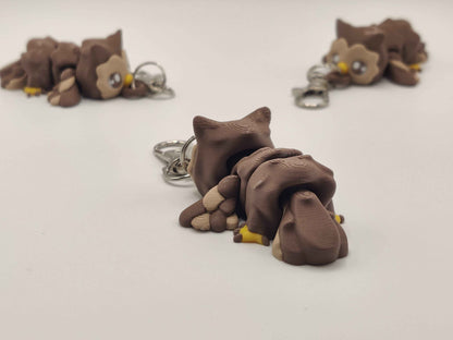 Cute Owl Keychain | 3D Printed Bird Keychain | Mini Owl Charm | Backpack & Gift Accessory - ToyForge 3D