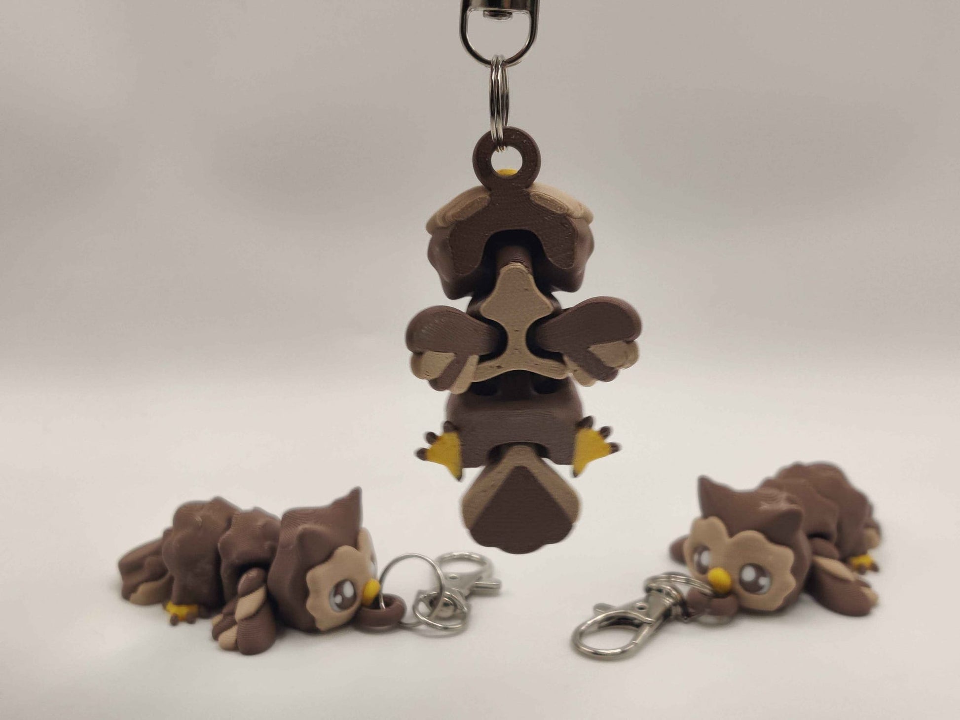 Cute Owl Keychain | 3D Printed Bird Keychain | Mini Owl Charm | Backpack & Gift Accessory - ToyForge 3D