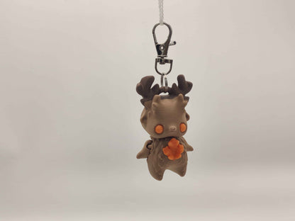 Deer Pixie Keychain - 3D Printed Fantasy Figurine - ToyForge 3D
