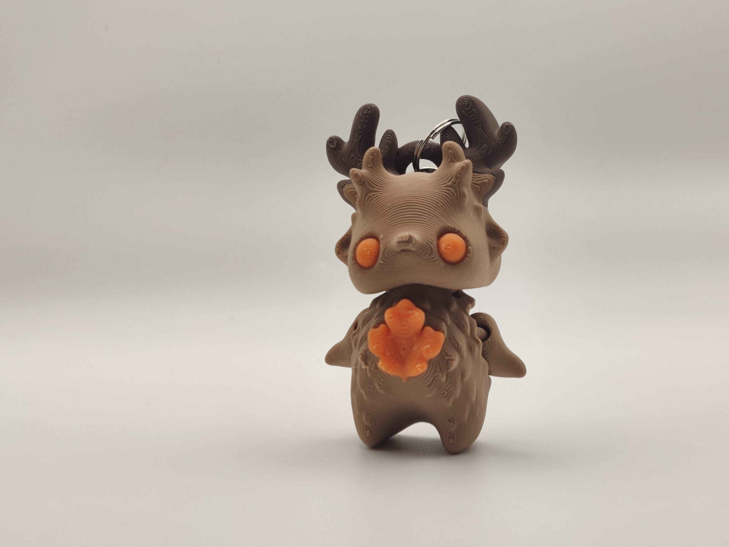 Deer Pixie Keychain - 3D Printed Fantasy Figurine - ToyForge 3D