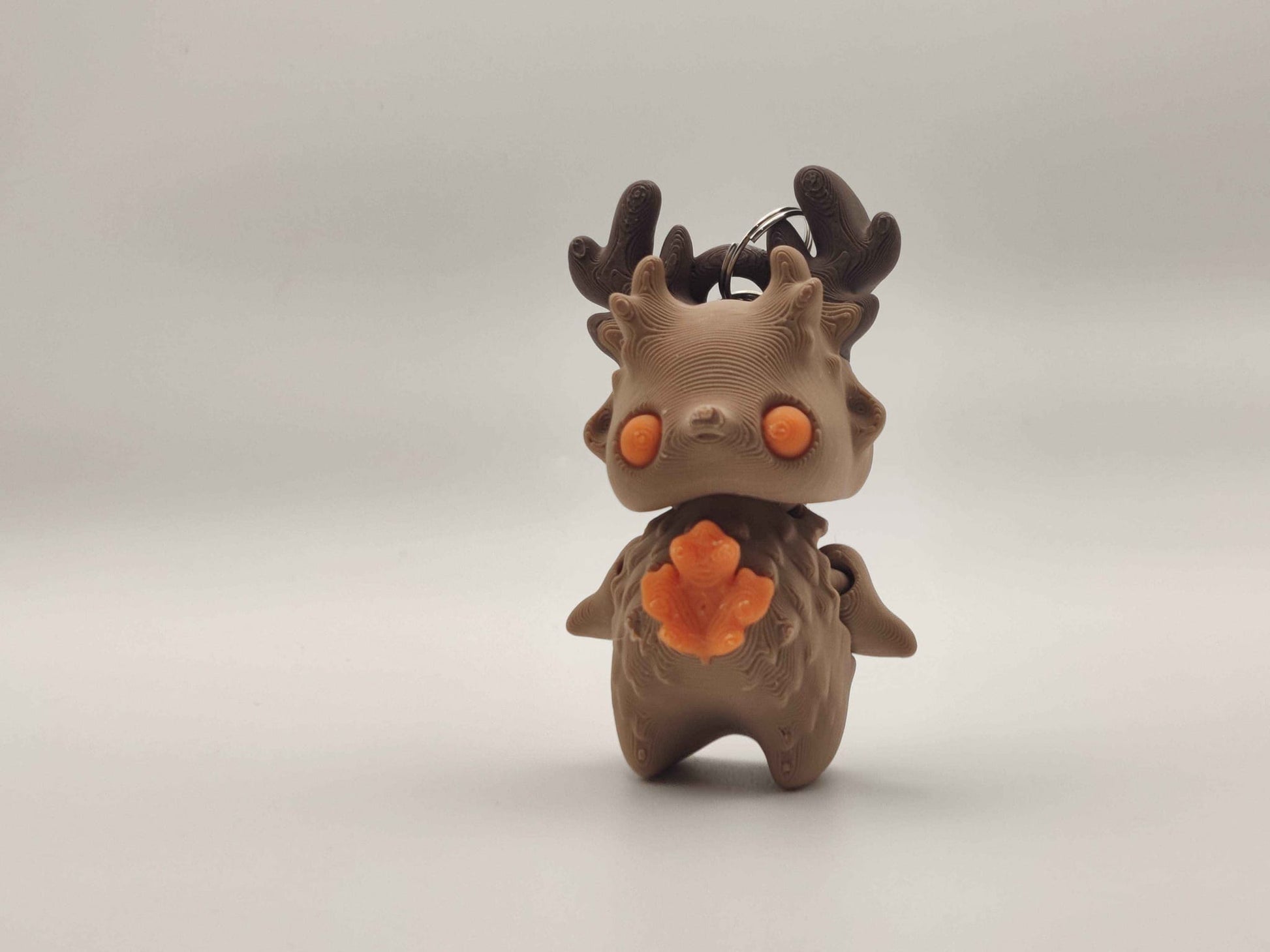 Deer Pixie Keychain - 3D Printed Fantasy Figurine - ToyForge 3D