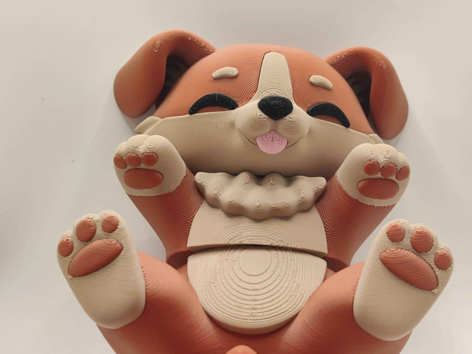 Dog Cuddler - 3D Printed Articulated Fidget - ToyForge 3D