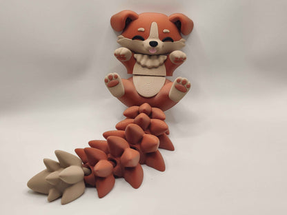 Dog Cuddler - 3D Printed Articulated Fidget - ToyForge 3D