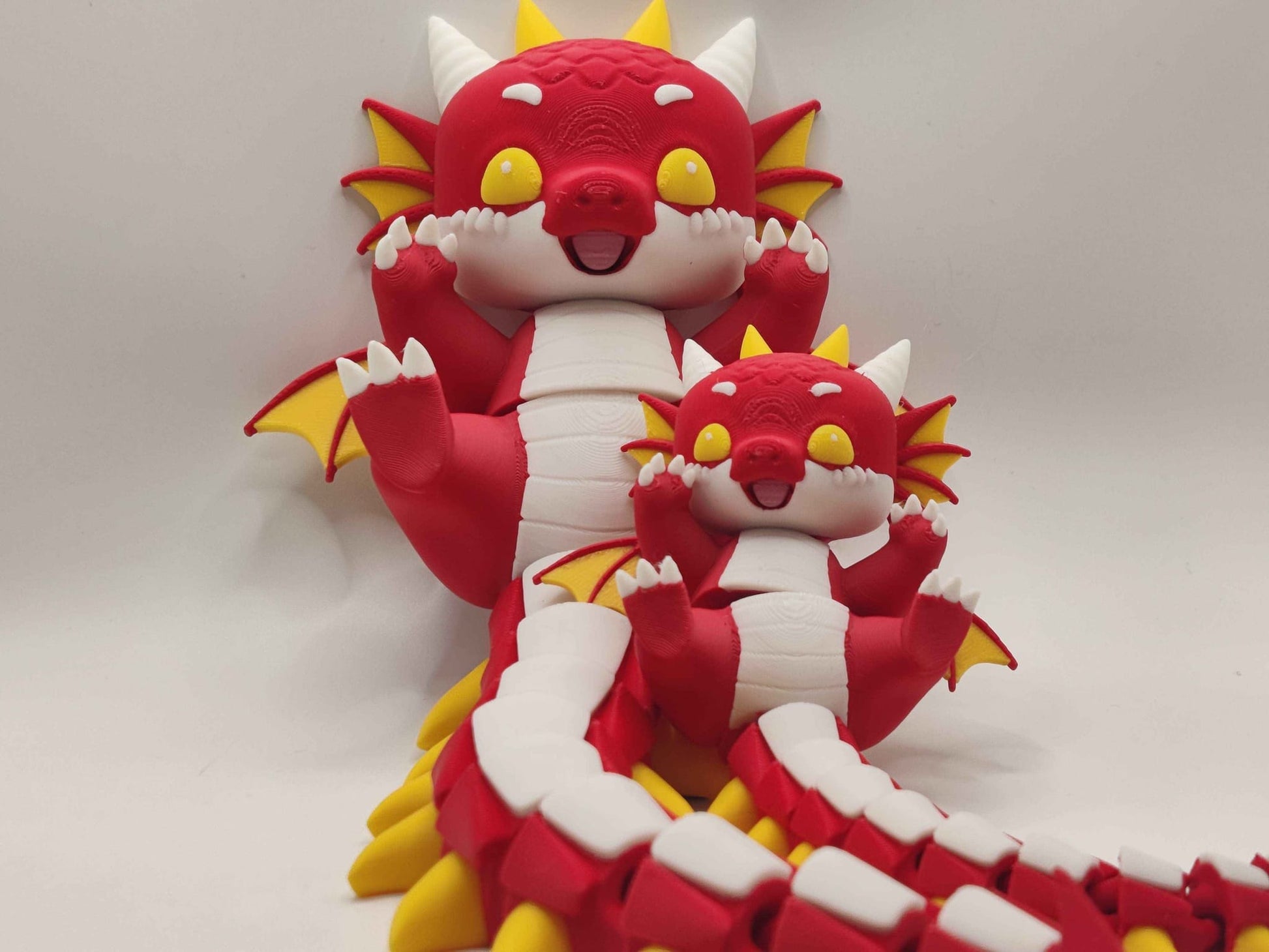 Dragon Cuddler - 3D Printed Articulated Fidget - ToyForge 3D