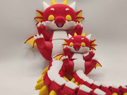 Dragon Cuddler - 3D Printed Articulated Fidget - ToyForge 3D
