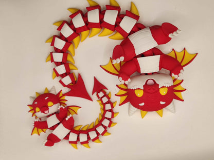 Dragon Cuddler - 3D Printed Articulated Fidget - ToyForge 3D
